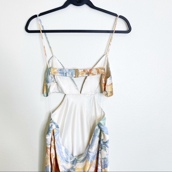Anthropologie Floral Maxi Dress in Blue and Orange - Picture 8 of 8